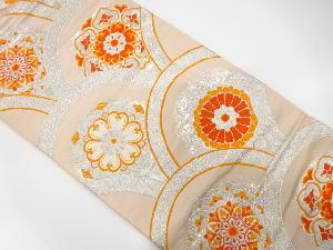 アンティーク　青海波に華文模様織り出し袋帯(着用可)